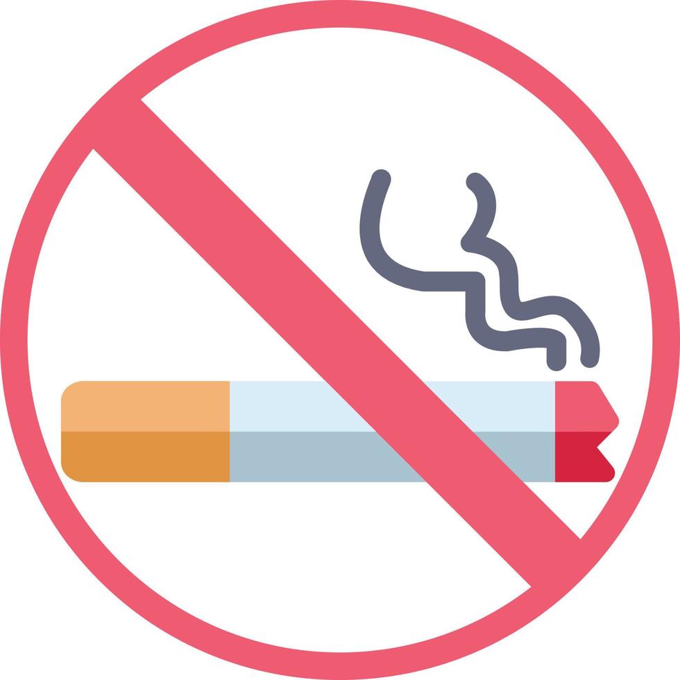 No Smoking Flat Icon vector