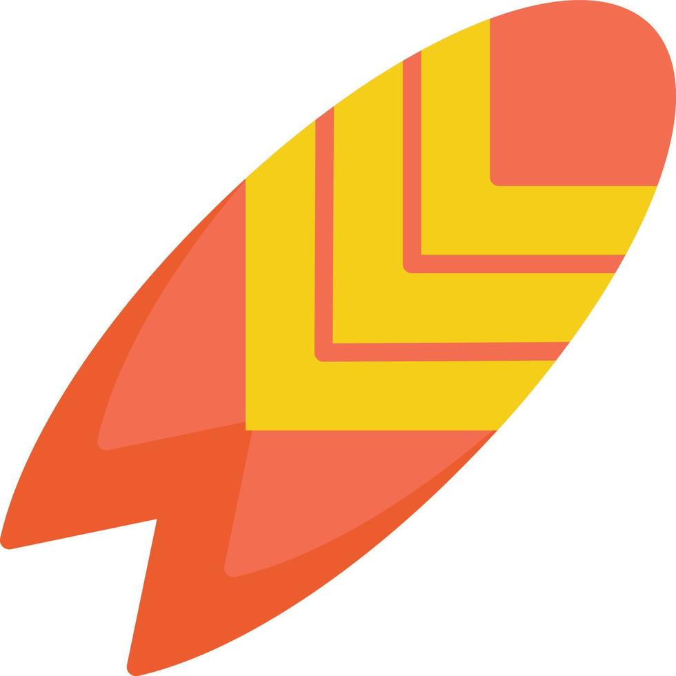 Surfboard Flat Icon vector