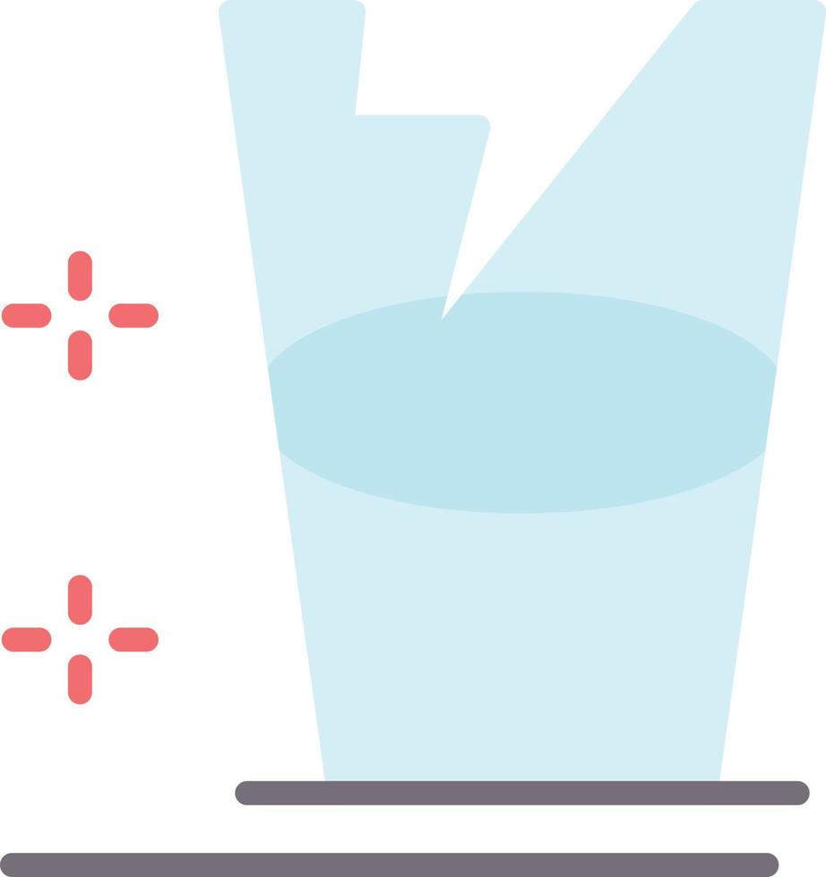 Broken Glass Flat Icon vector