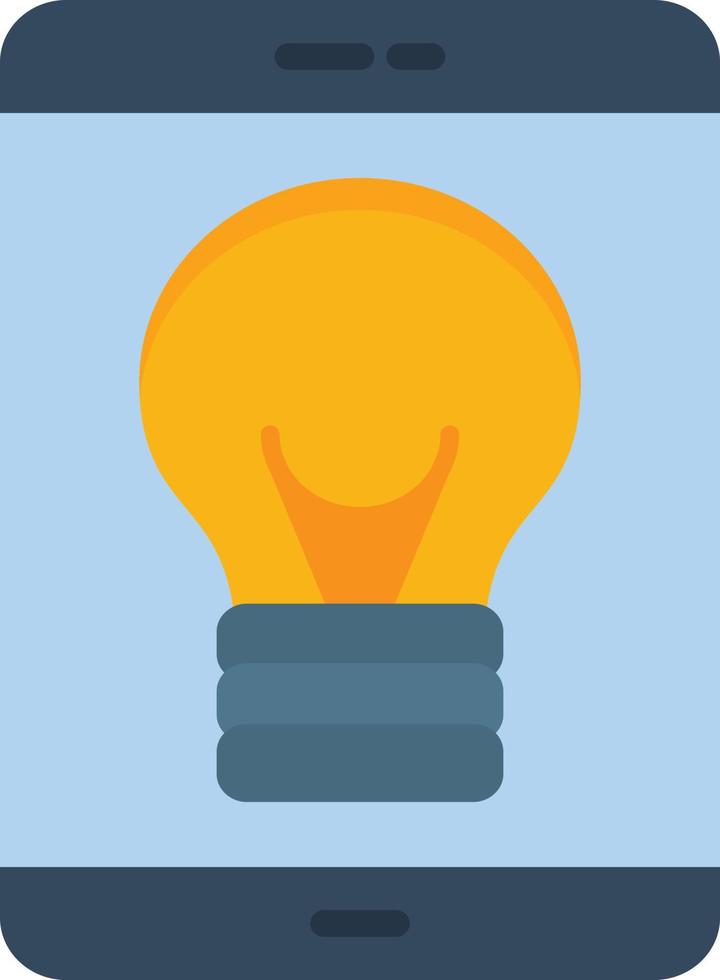 Light Bulb Flat Icon vector