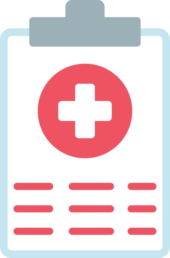 Medical Report Flat Icon vector