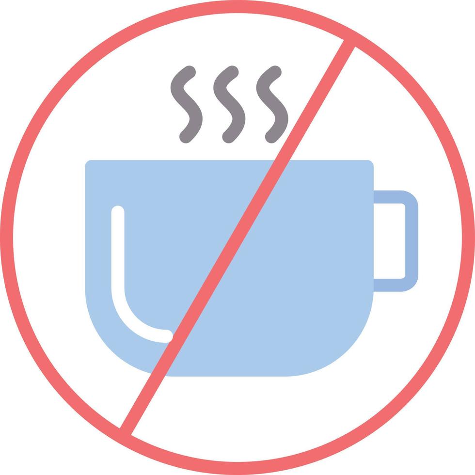 sin icono plano de café vector