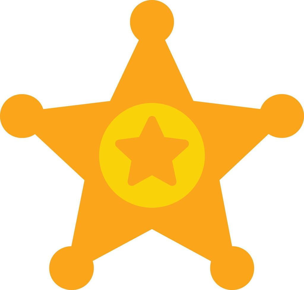 Justice Sheriff Flat Icon vector