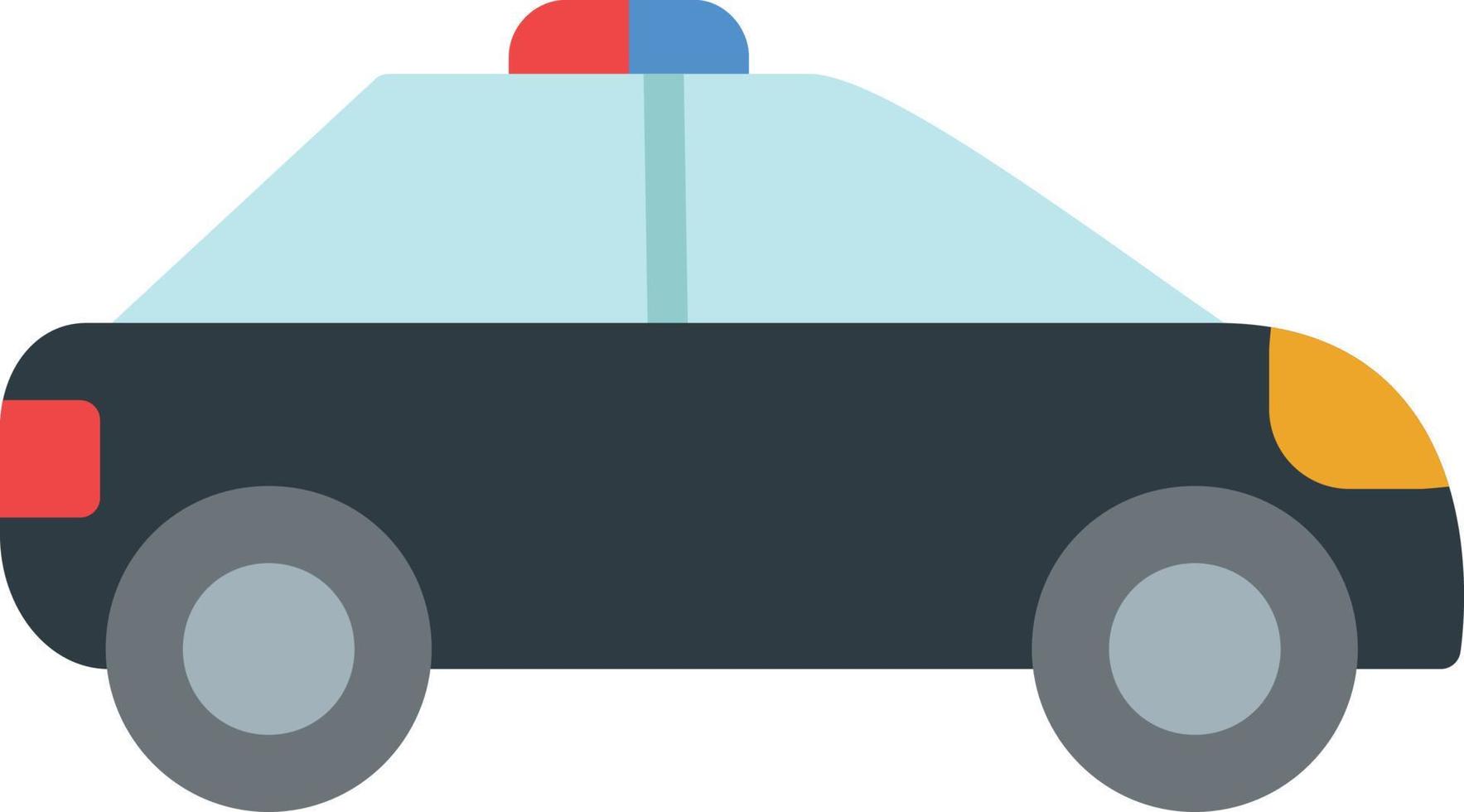 icono plano de coche de policía vector