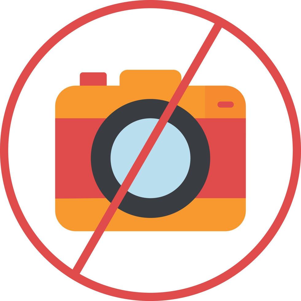 No Camera Flat Icon vector