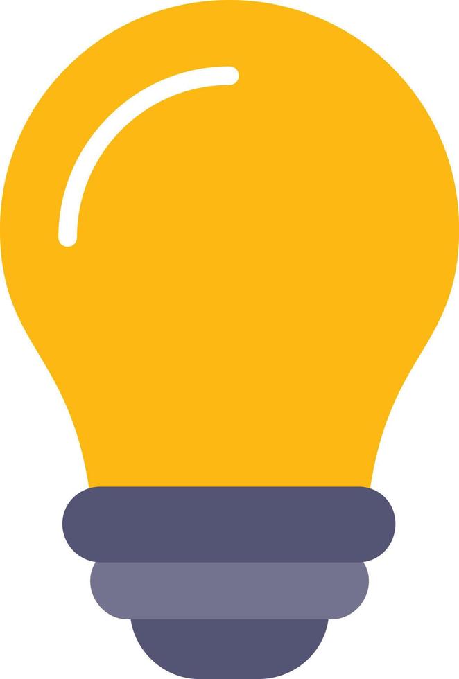 Light Bulb Flat Icon vector
