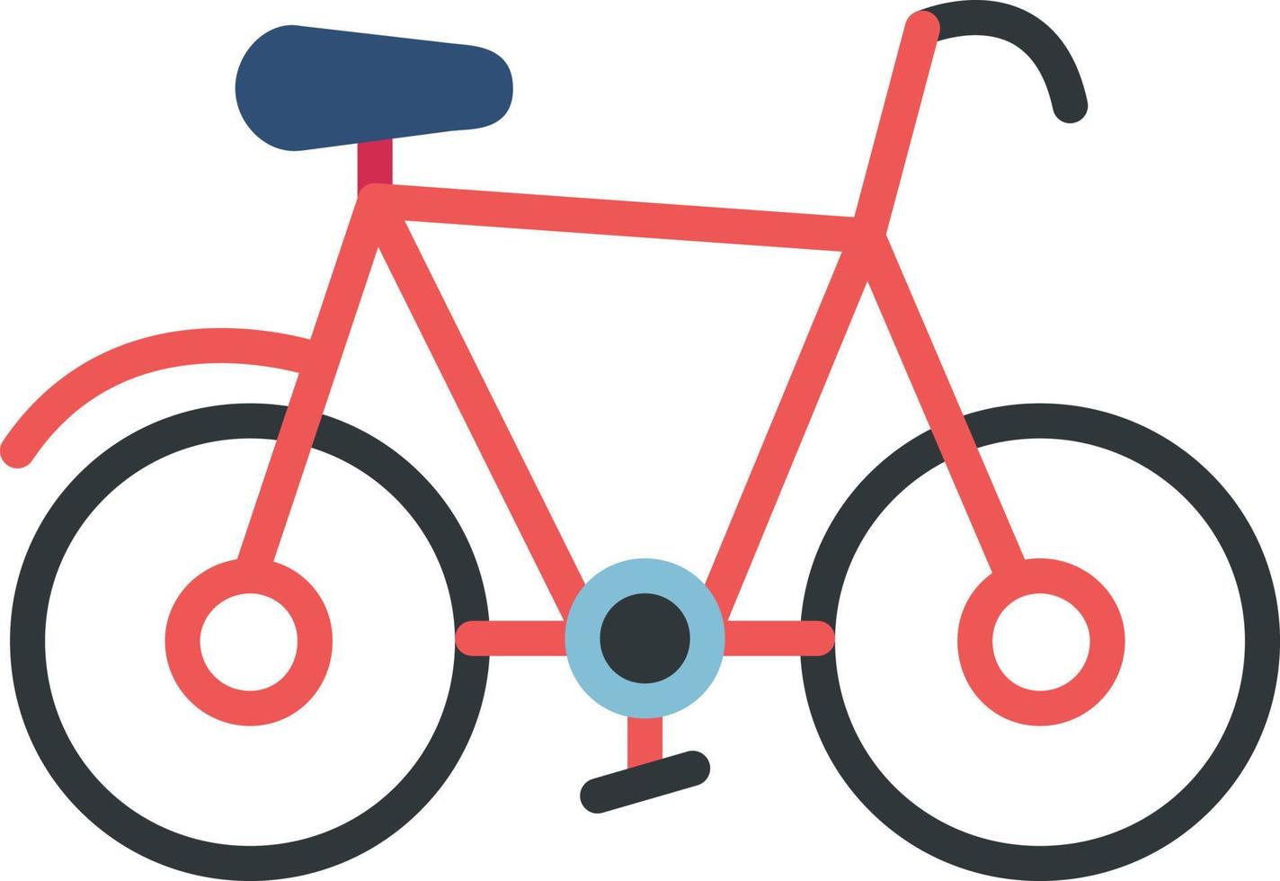 icono de bicicleta plana vector