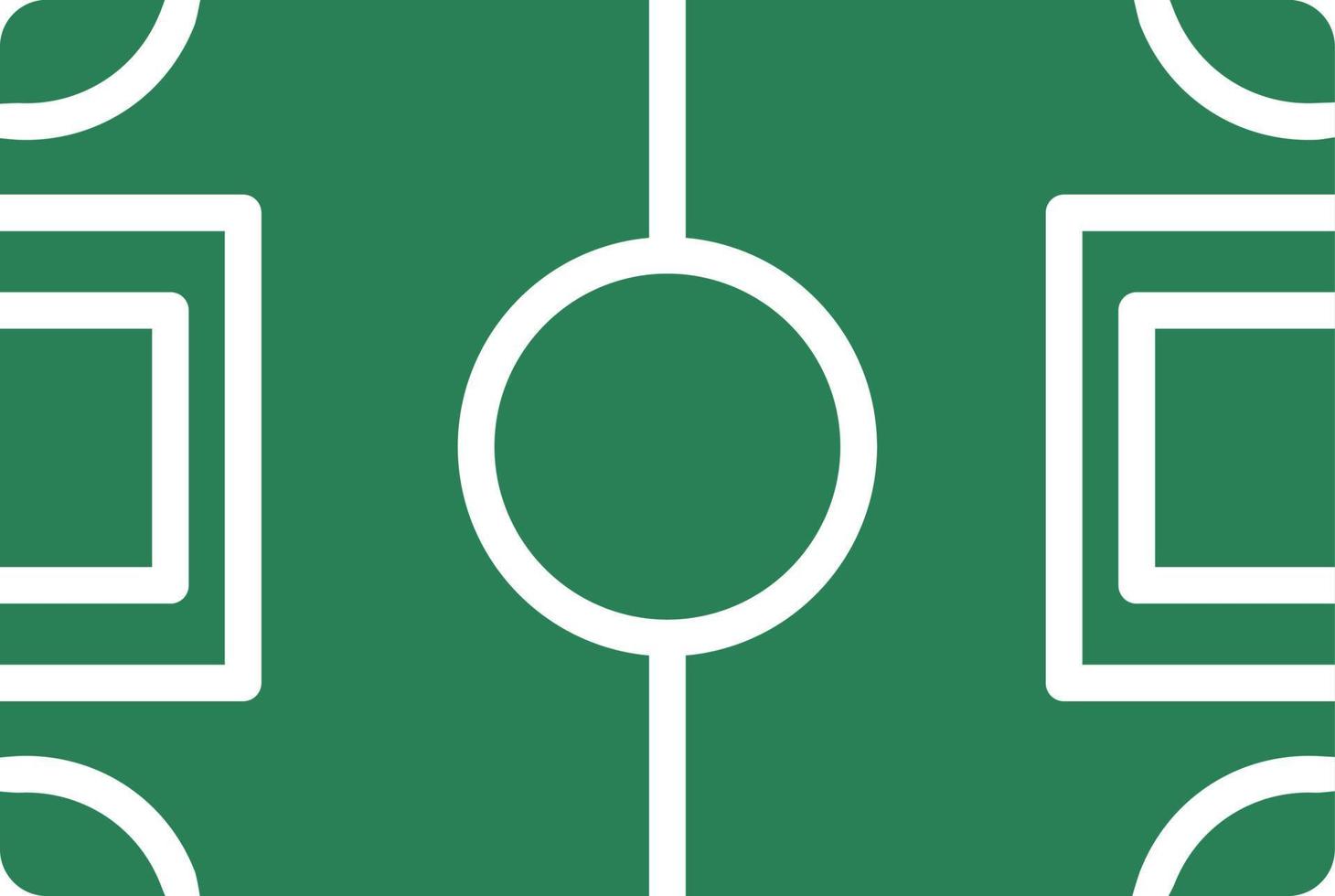 icono plano del campo de fútbol vector