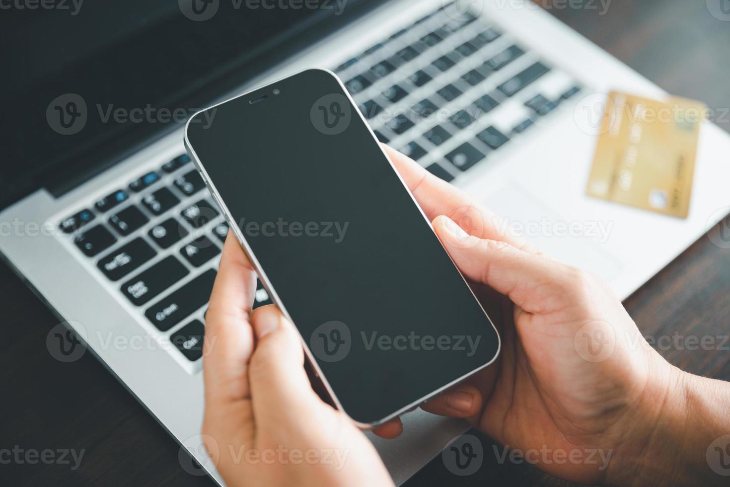 Woman hands of using online virtual app on mobile phone. Millennial guy chatting on smartphone, using banking services, reading text message, typing, shopping, making call, browsing internet.Close up photo
