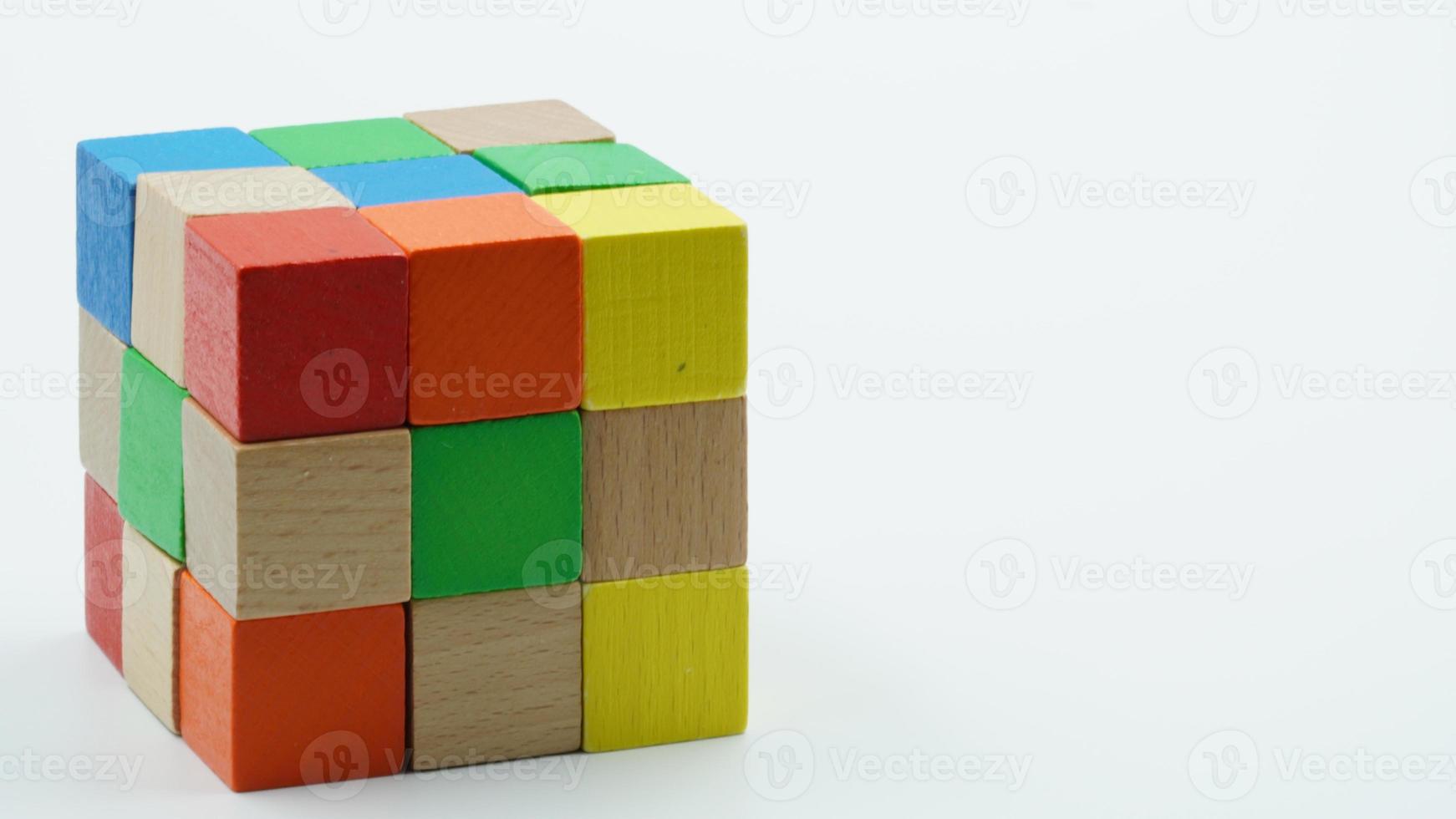 wooden building blocks wood cube building blocks photo