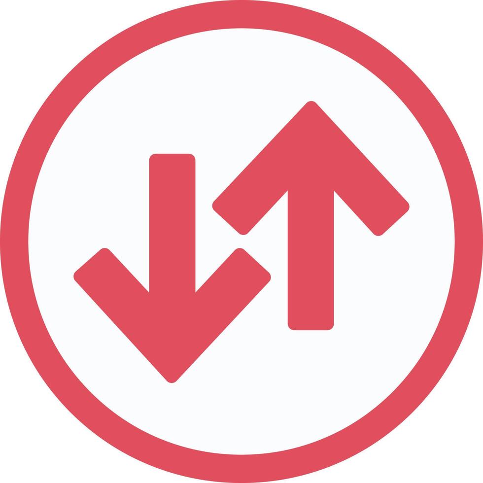 Up Down Arrow Flat Icon vector