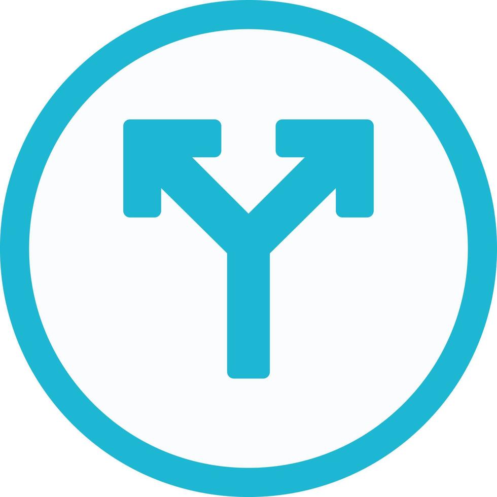 Road Intersection Arrow Flat Icon vector