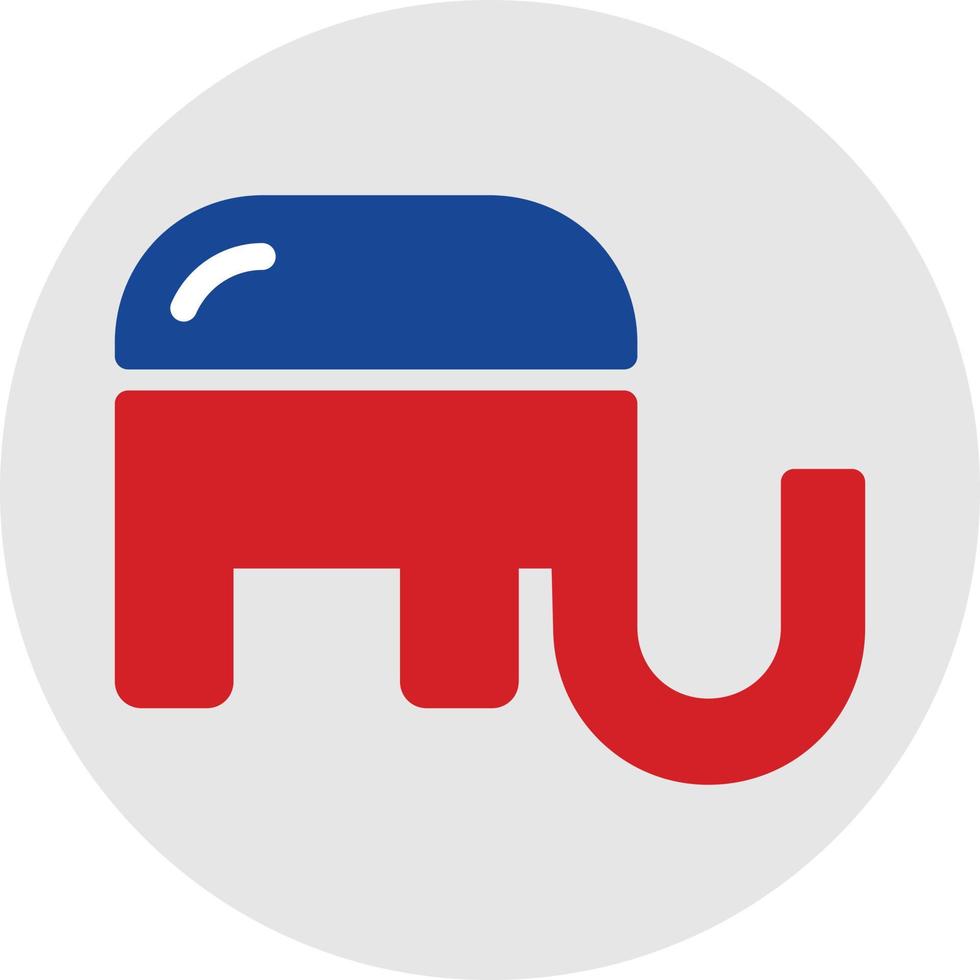 icono plano gop vector