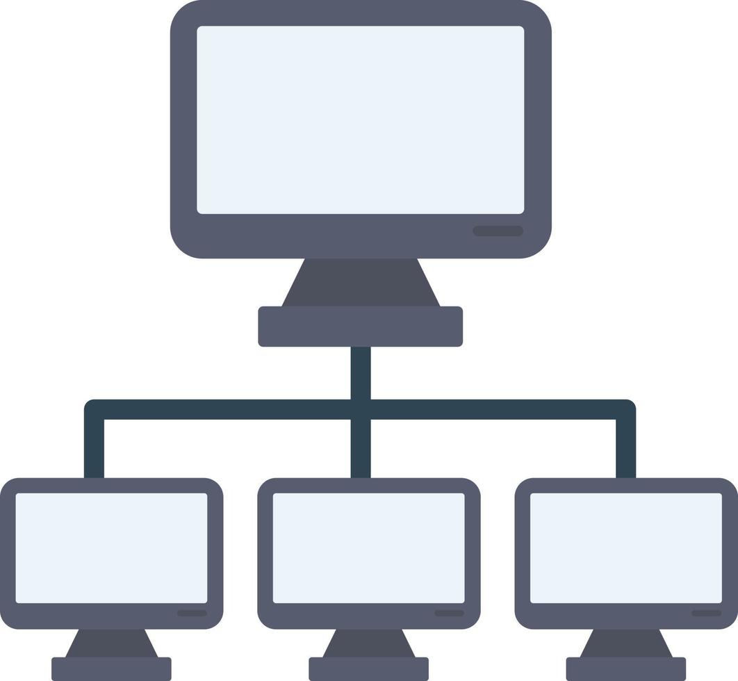 Computer Networking Flat Icon vector