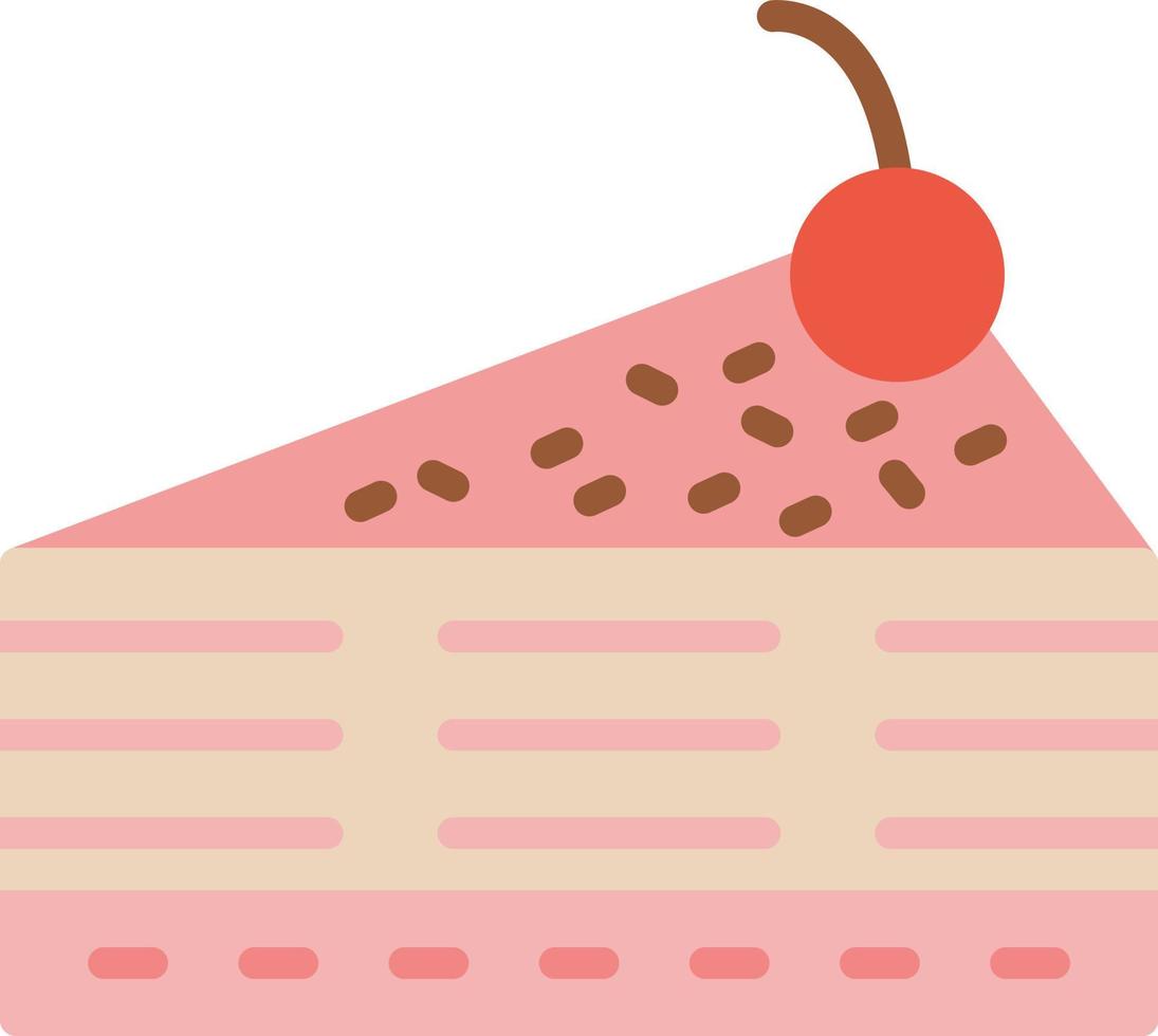 Cake Slice Flat Icon vector