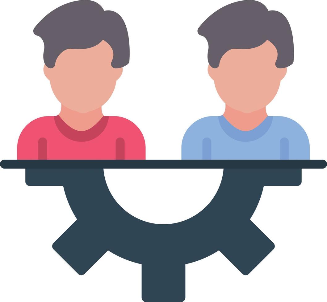 Team Work  Flat Icon vector