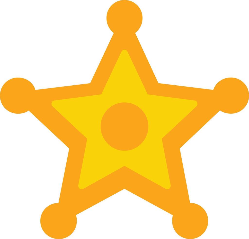 Sheriff Badge Flat Icon vector
