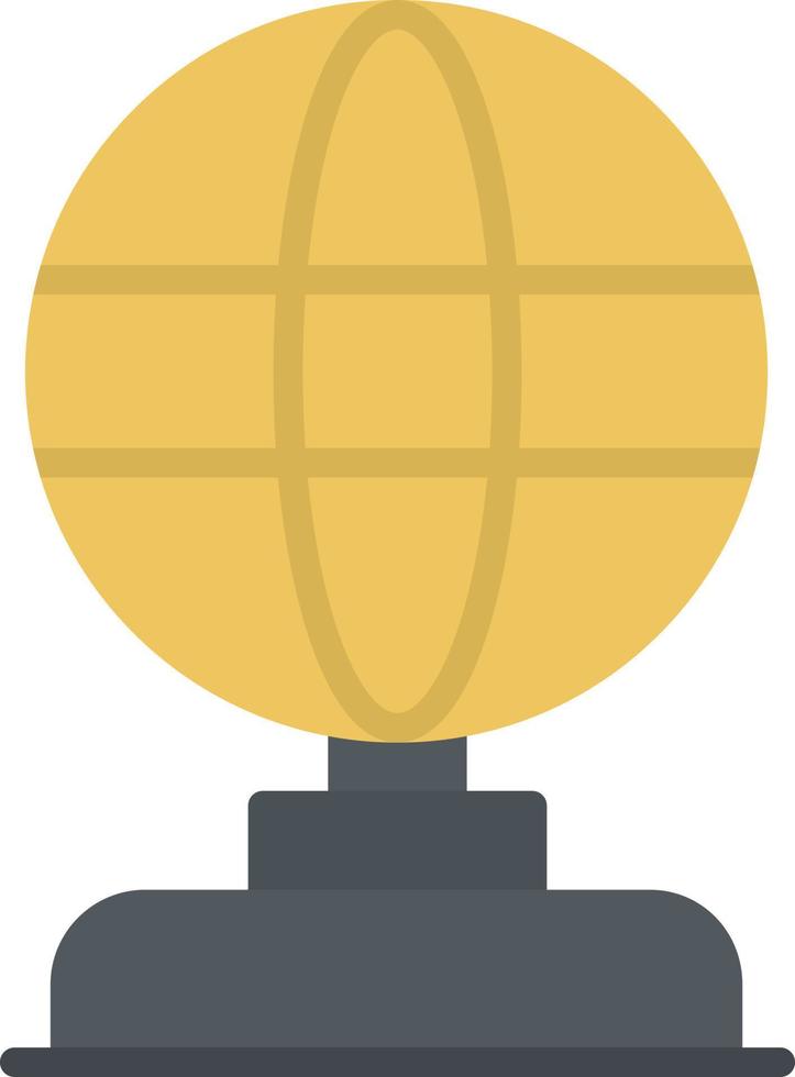 icono plano de trofeo vector