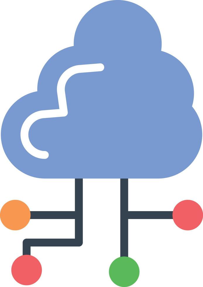 Cloud Technology Flat Icon vector