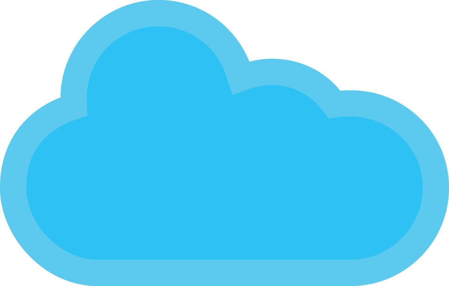 icono de nube plana vector