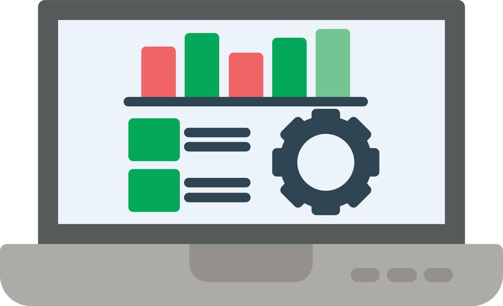 Data Driven Flat Icon vector