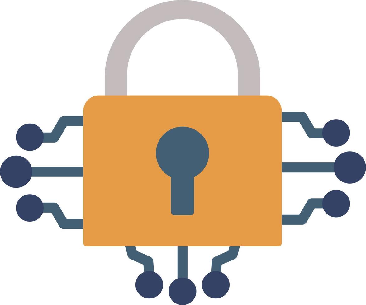 Cyber Security Flat Icon vector