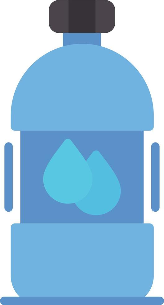 icono de botella de agua plana vector