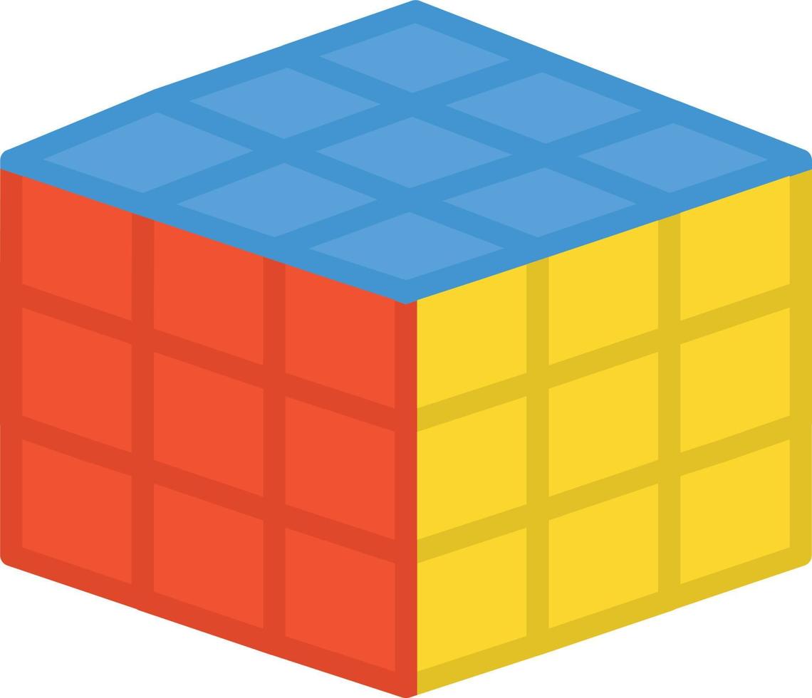 rubik plano icono plano vector