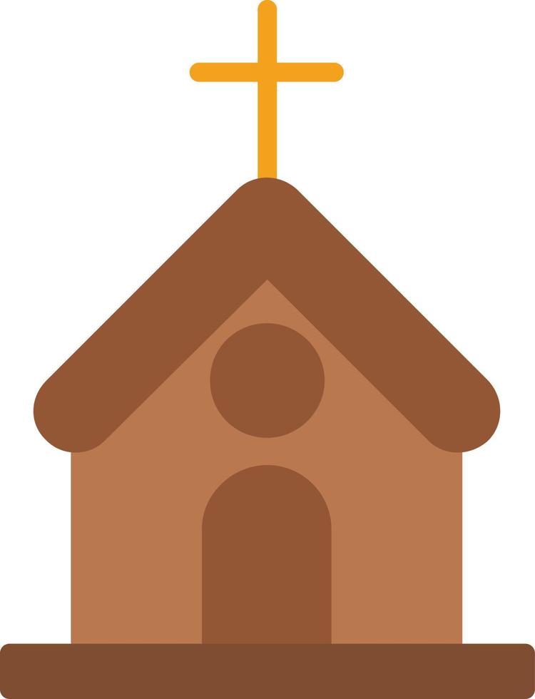 icono de iglesia plana vector