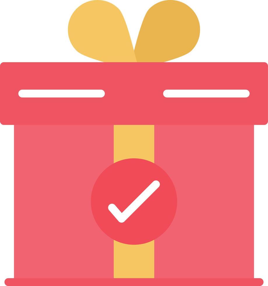 icono de caja de regalo plana vector