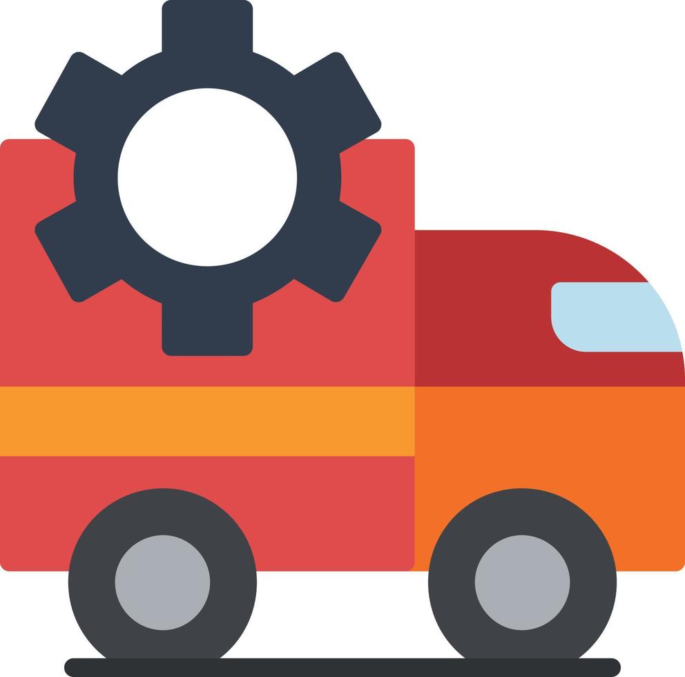 Van Maintenance Flat Icon vector