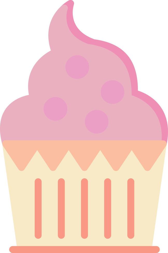 icono plano muffin vector