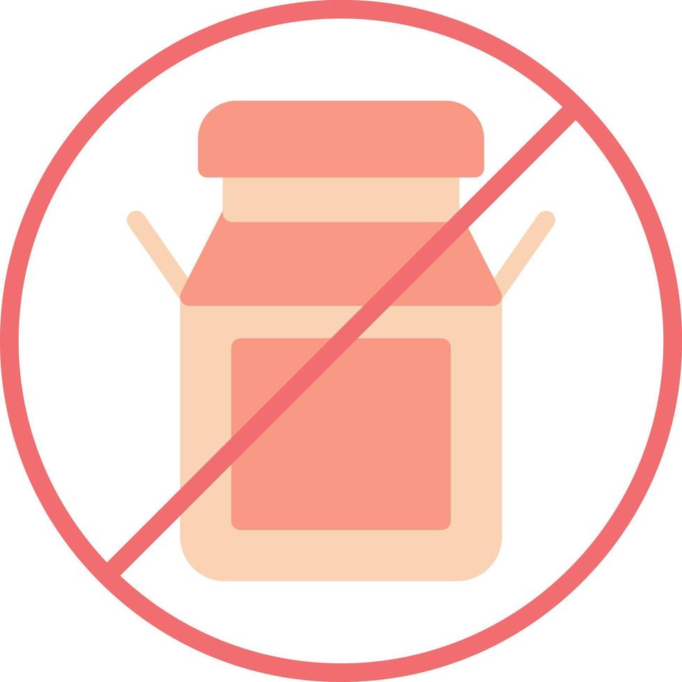 No Milk Flat Icon vector