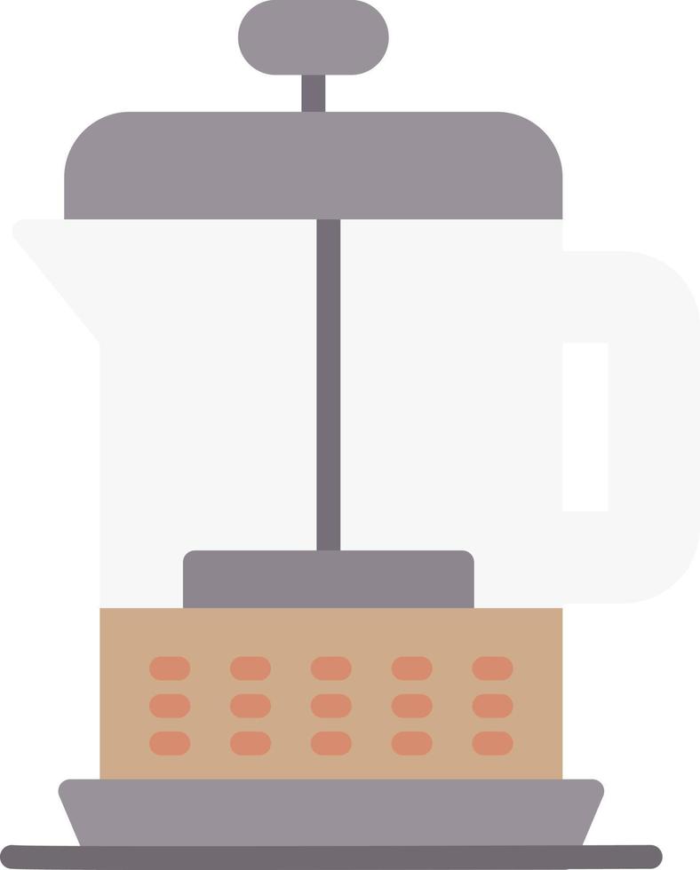French Press Flat Icon vector