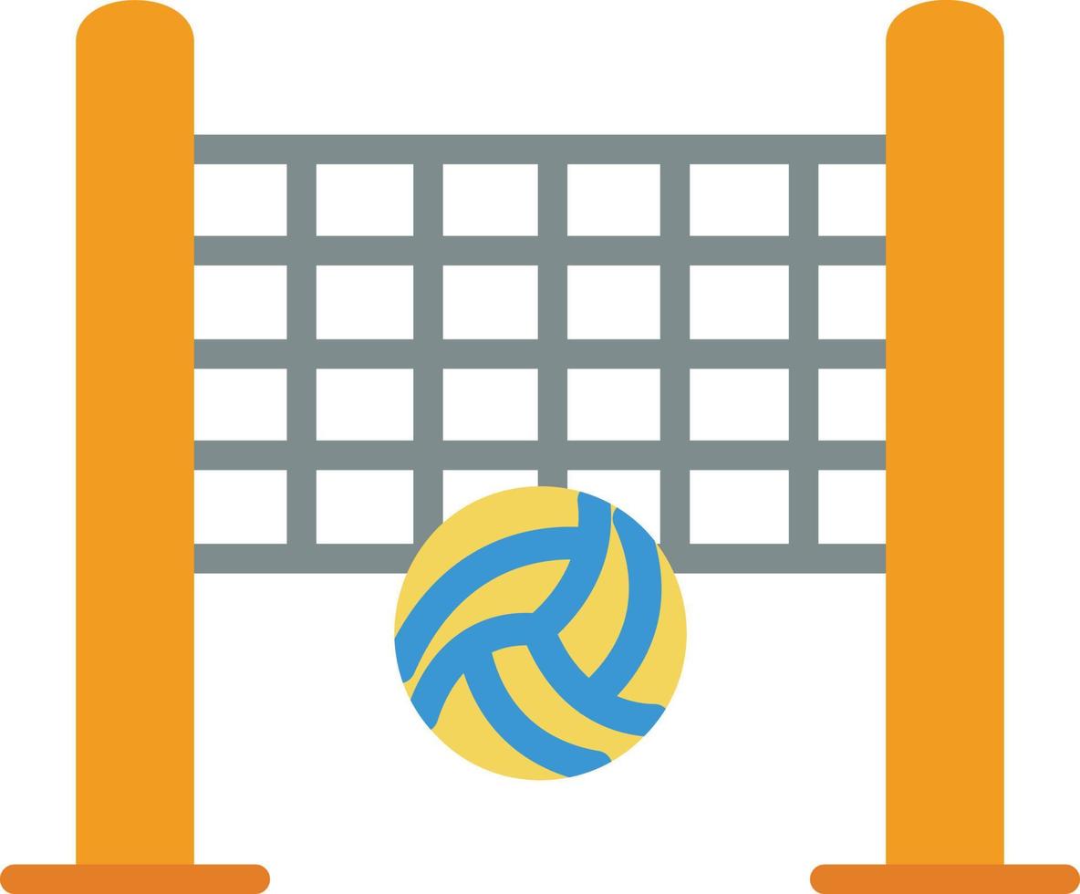 icono plano de voleibol de playa vector