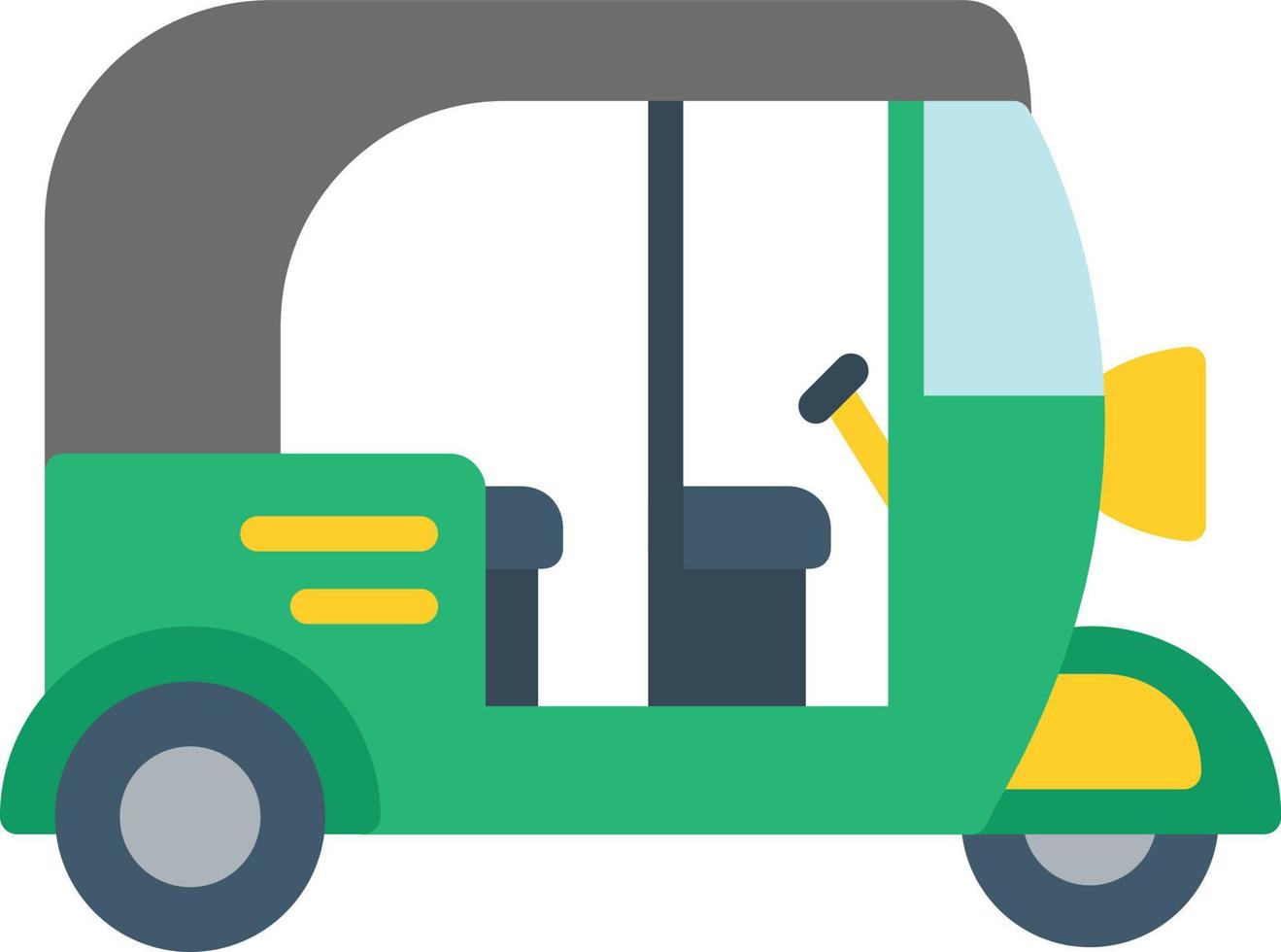 Rickshaw Flat Icon vector