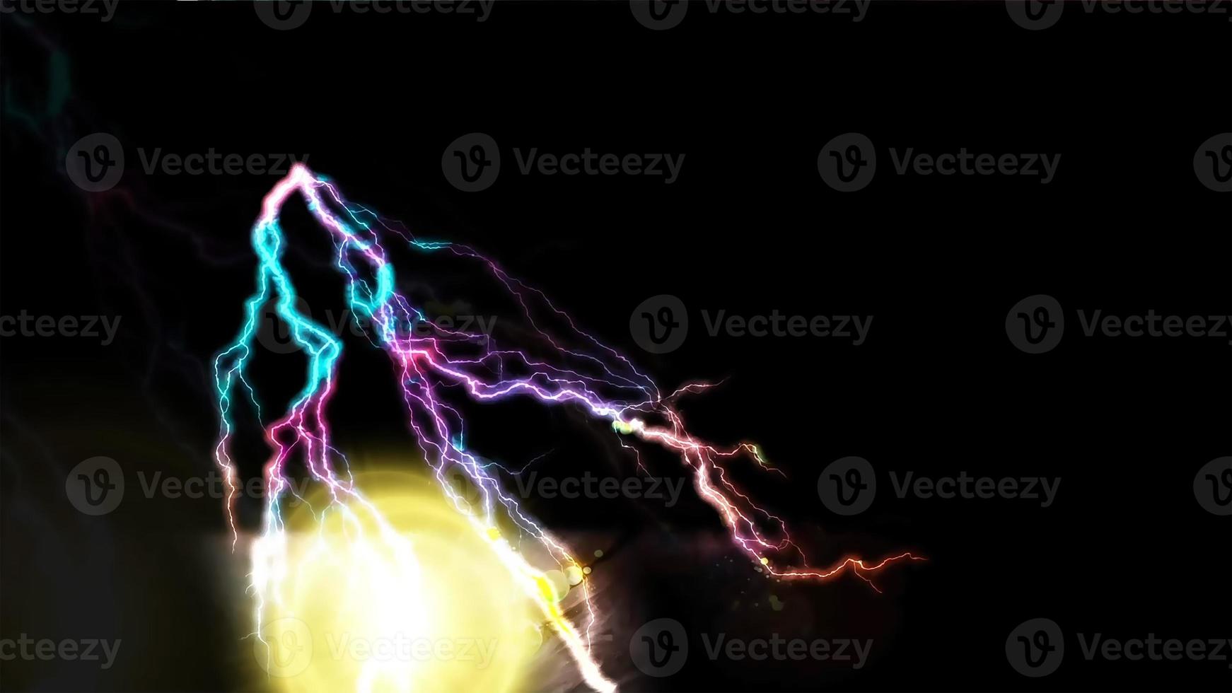 Lightning Strike and Dramatic Thunderstorm photo