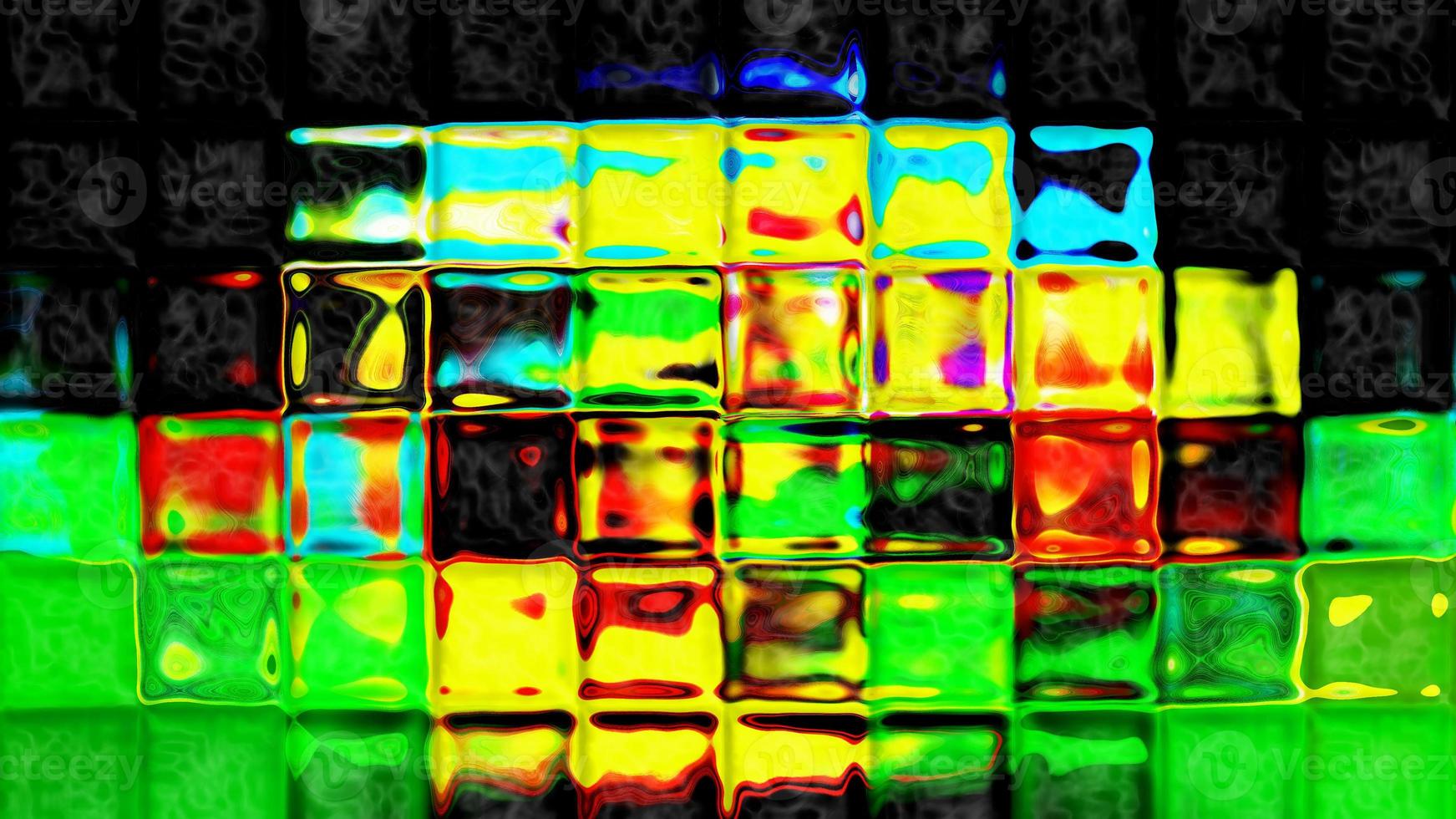 Square Tiles Vibrant Abstract Nature  Background Digital Illustration photo