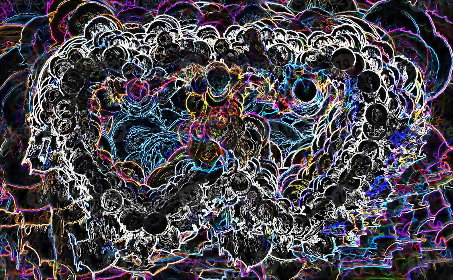 3D Rendering Romantic Heart Background photo