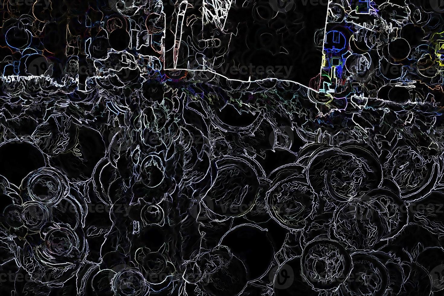 Digital Illustration Abstract Landscape Background photo