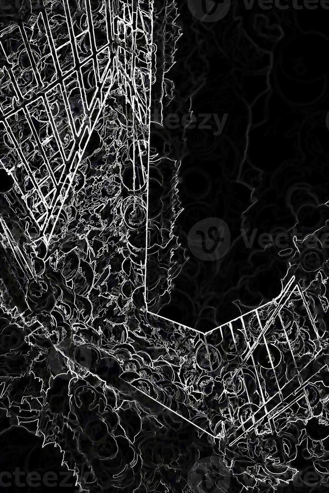 Digital Illustration Geometric Architecture Postcard Background Effect photo