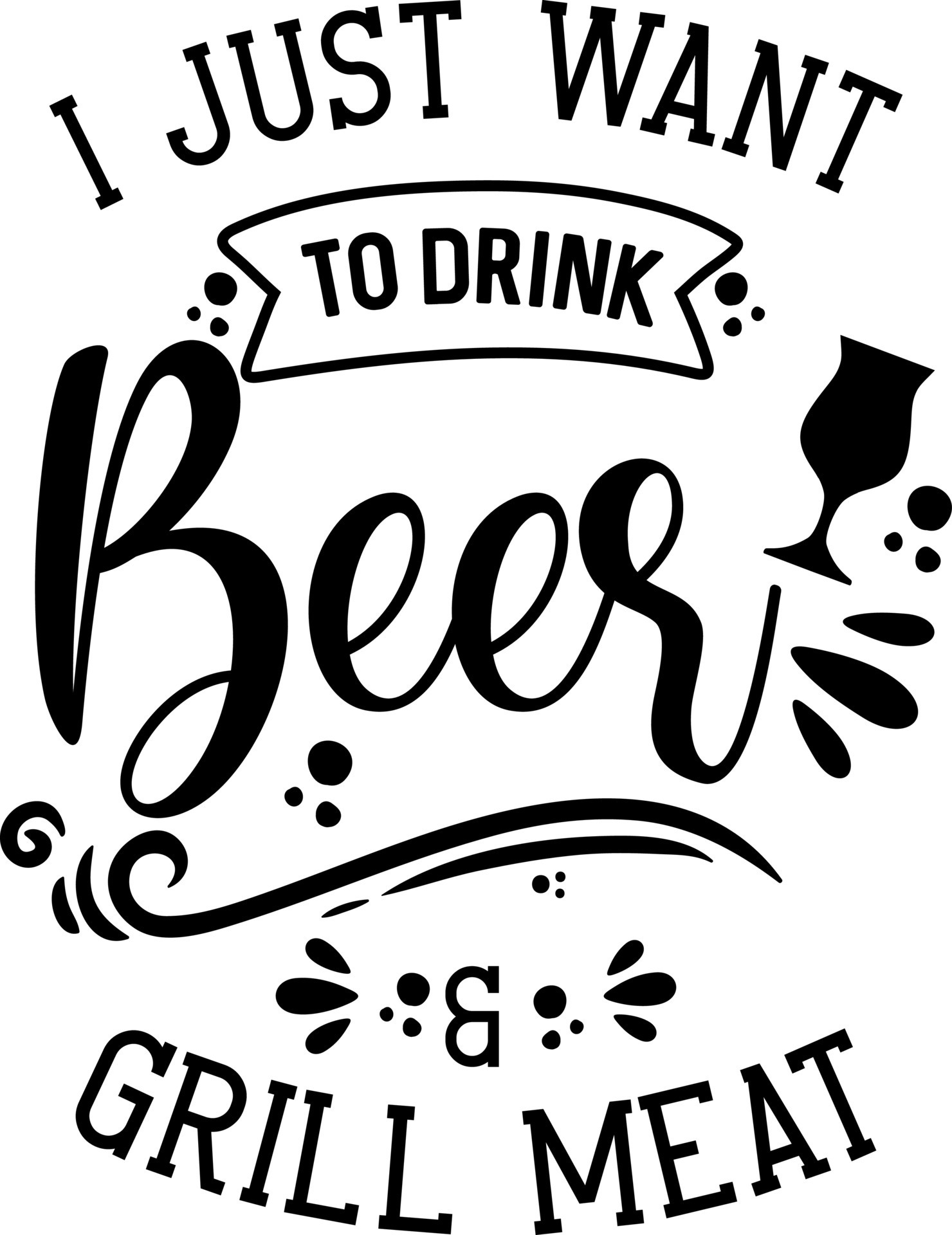 Apron saying print design. Kitchen towels, cooking, baking, chef, funny