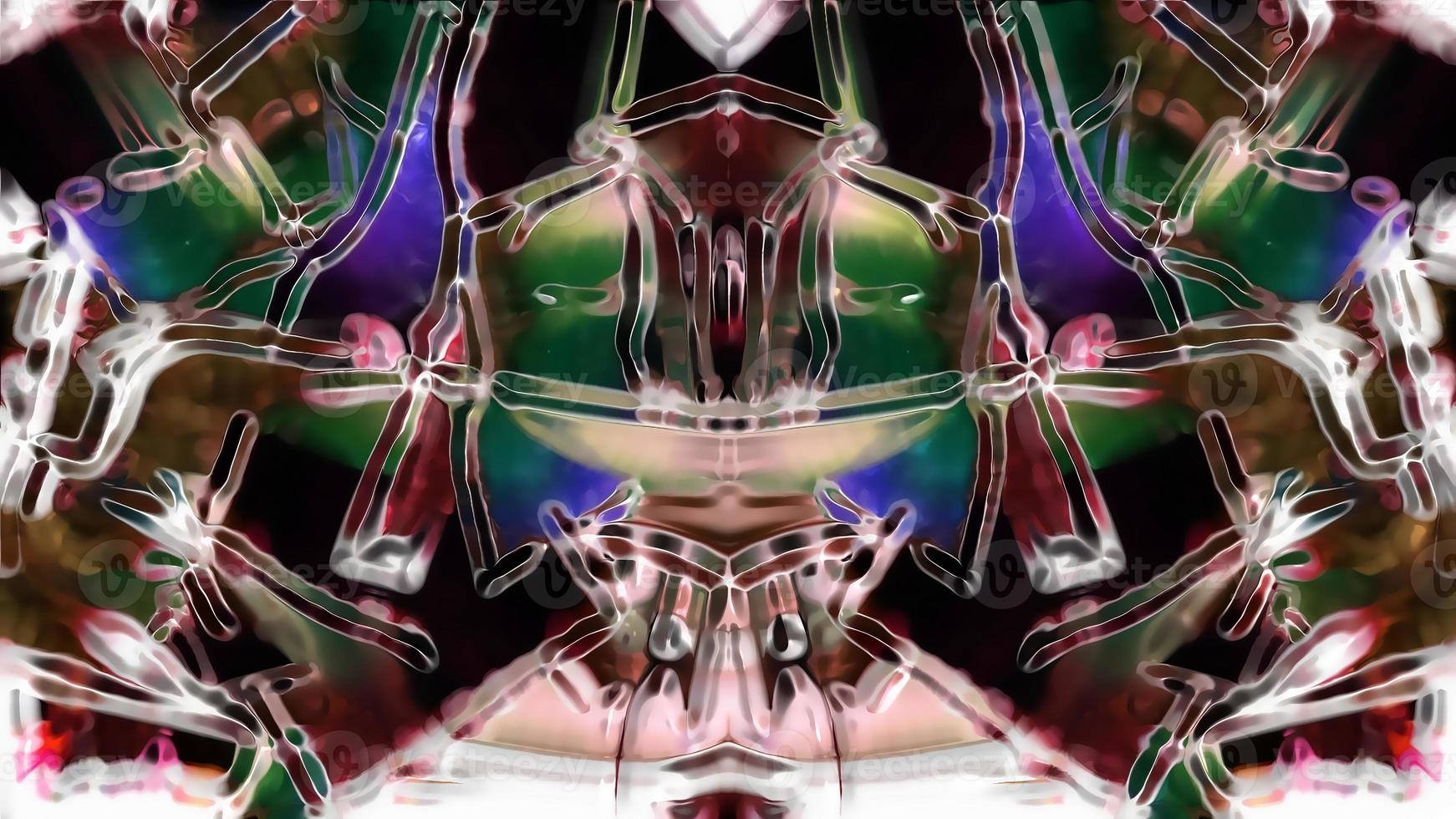 Digital Render Abstract Symmetric Kaleodiscope Pattern photo
