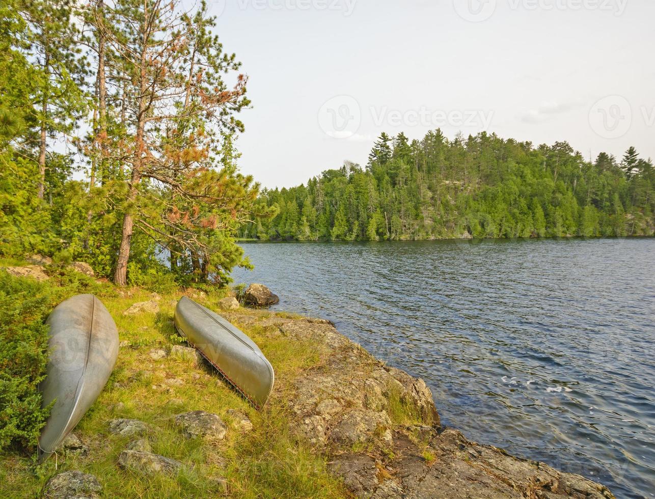 Canoes in for the Night photo