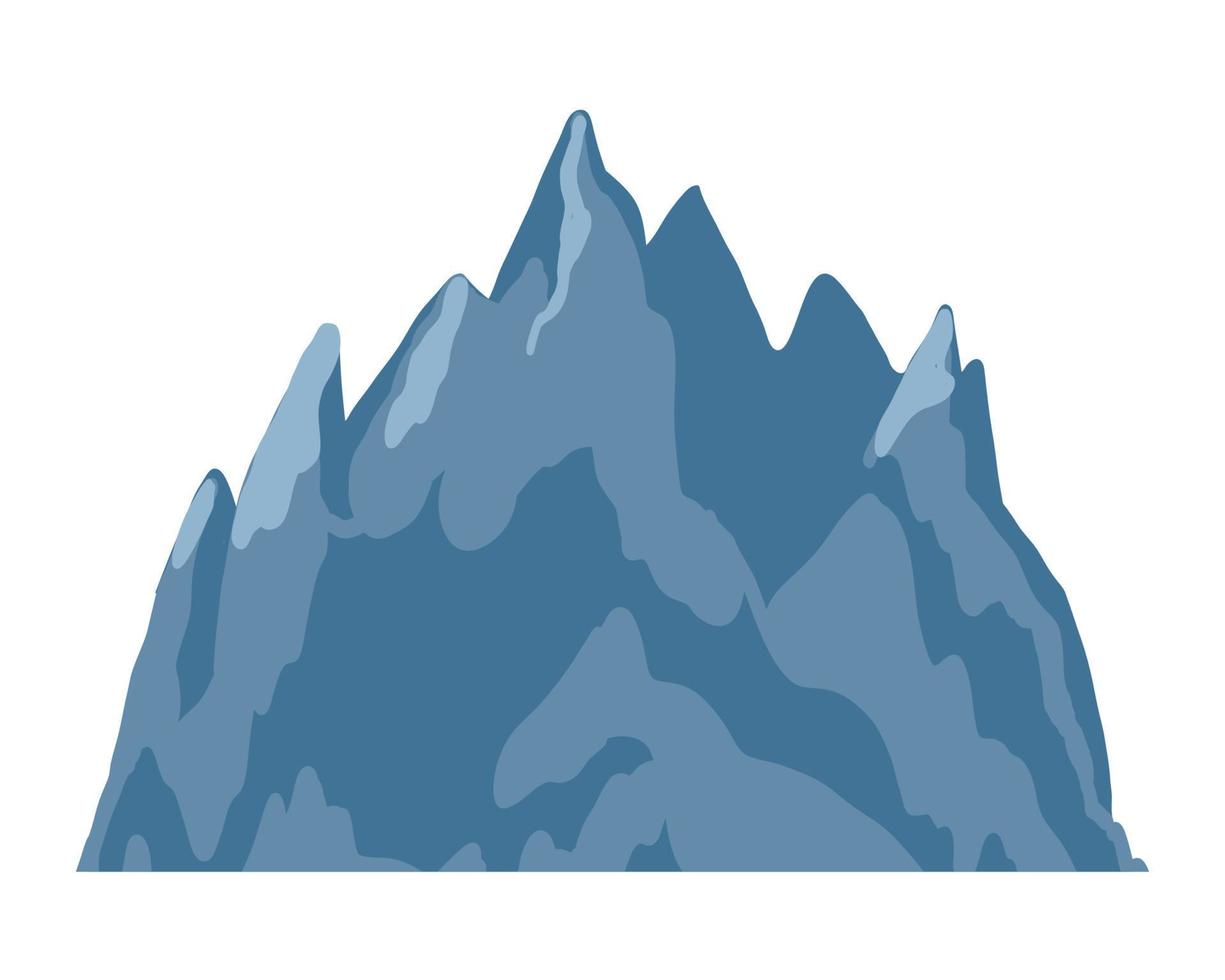 blue mountains and high cliffs. Mountaineering and rock climbing vector