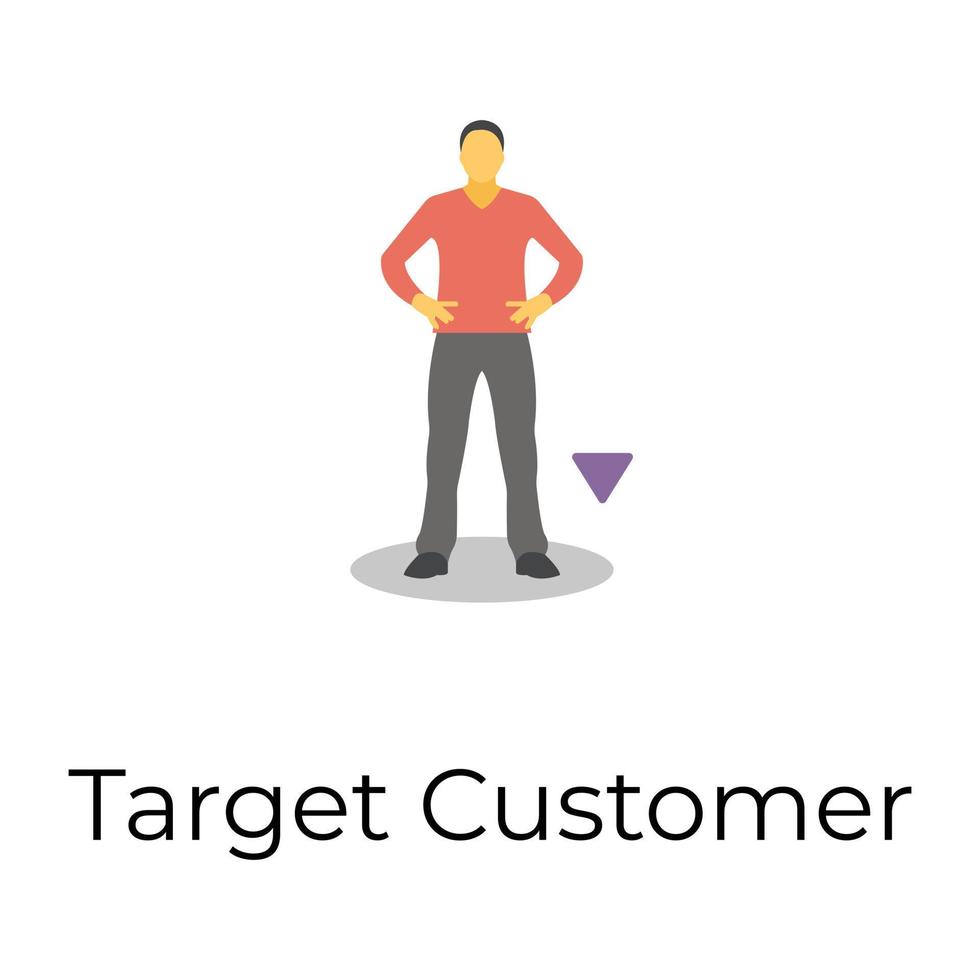 Trendy Target Customer vector