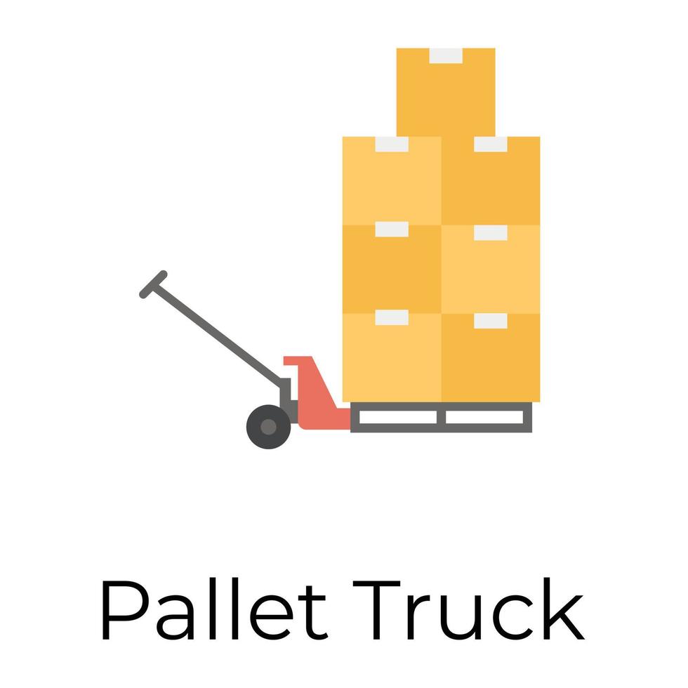 Trendy Pallet Truck vector