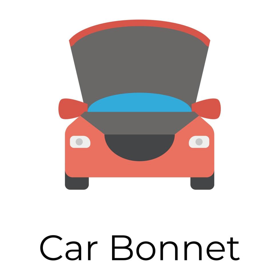 Trendy Car Bonnet vector