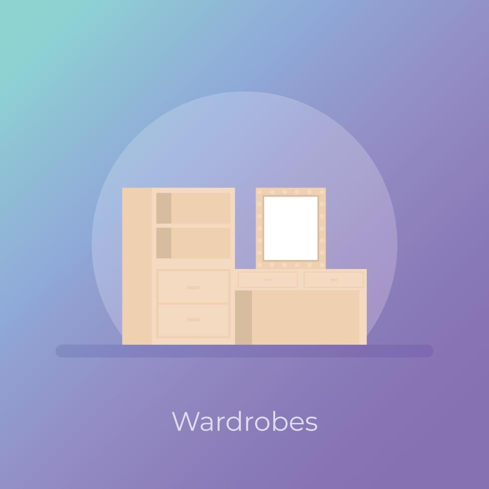 Trendy Wardrobe Concepts vector