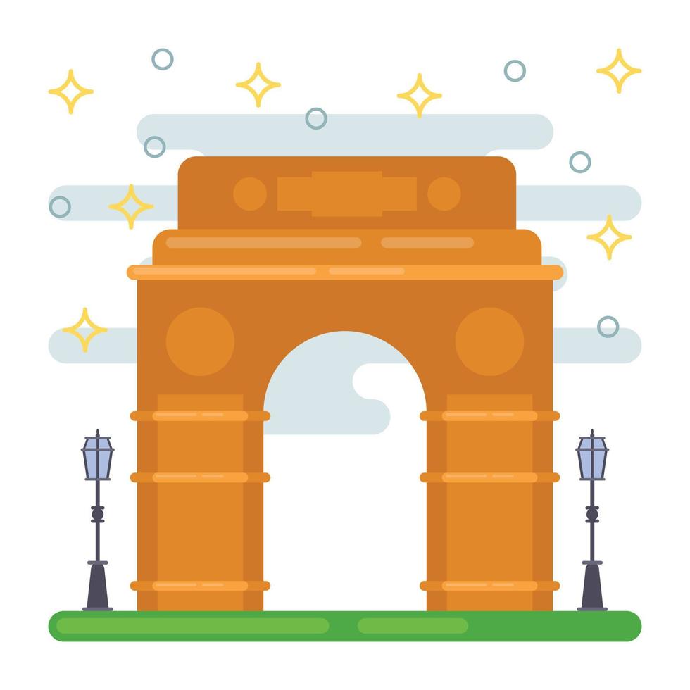 Trendy India Gate vector